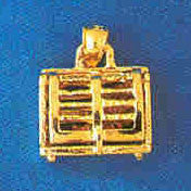 14K GOLD ASSORTED NAUTICAL CHARM - LOBSTER TRAP #1041