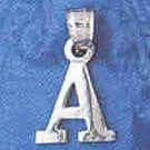 14K WHITE GOLD INITIAL CHARM - A #11570