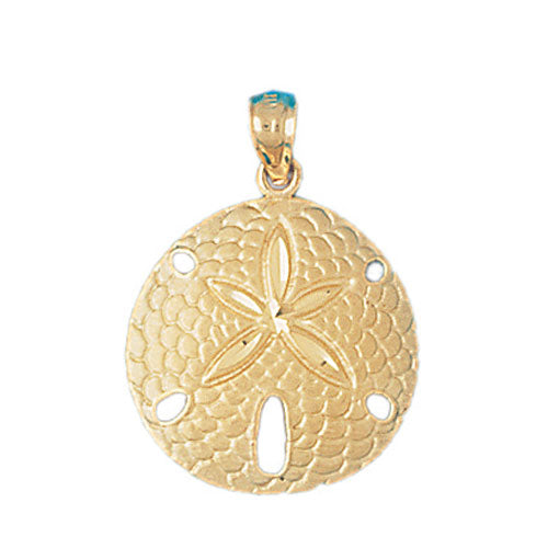 14K GOLD NAUTICAL CHARM - SAND DOLLAR, We Specialize in 14Kt Gold charms, 14k gold Pendants,14k gold necklaces,14k Gold Bracelets,14k Gold Earrings,14k Gold Rings.
