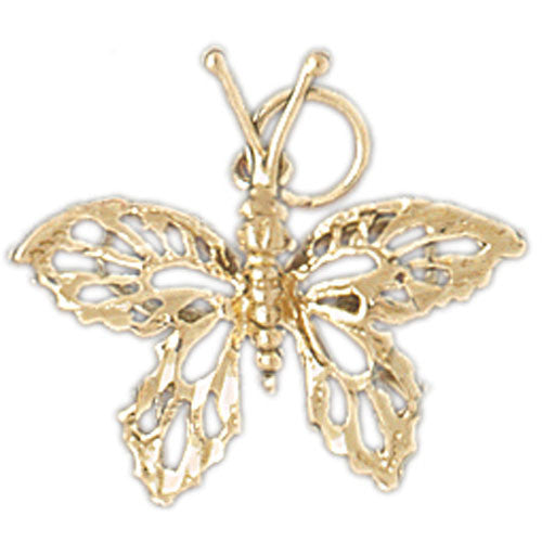 14K GOLD ANIMAL CHARM - BUTTERFLY #3096
