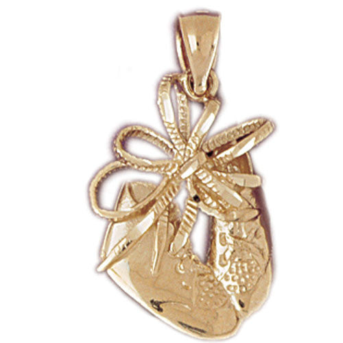 14K GOLD BABY CHARM - BABY BOOTS #5935