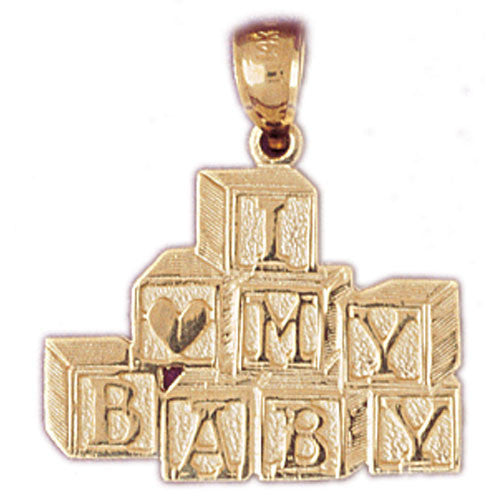 14K GOLD BABY CHARM - IT'S A BOY #5944