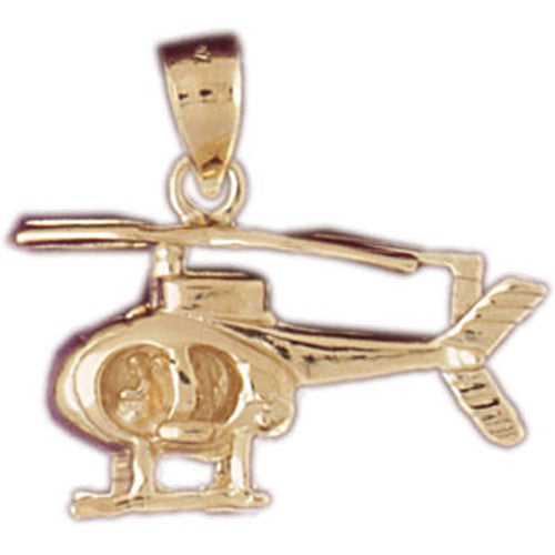 14K GOLD CHARM - HELICOPTER #4453