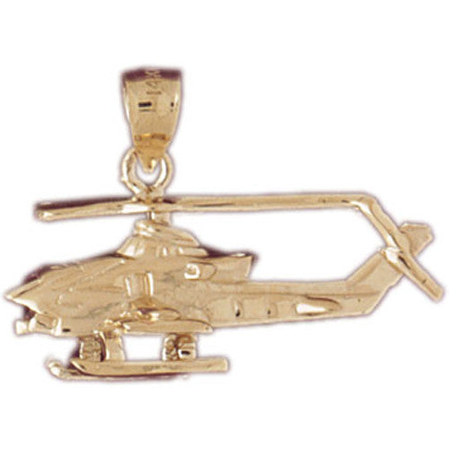 14K GOLD CHARM - HELICOPTER #4455