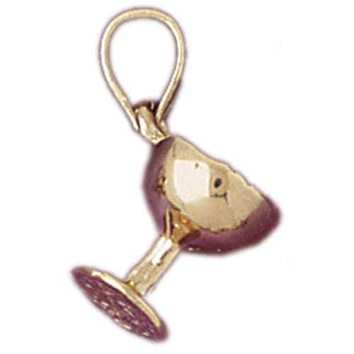 14K GOLD COOKING CHARM - WINE GLASS #6945