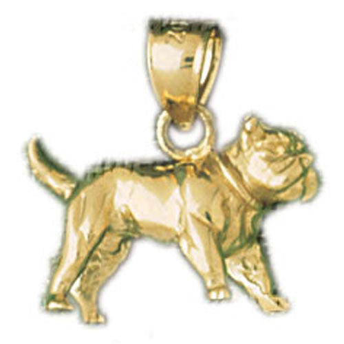 14K GOLD DOG CHARM - BULLDOG #2066