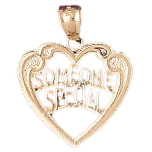 14K GOLD HEART CHARM - SOMEONE SPECIAL #7177