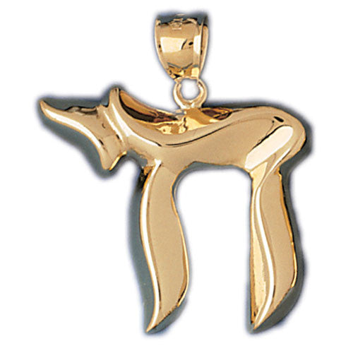 14K GOLD JEWISH CHARM - CHAI #9100