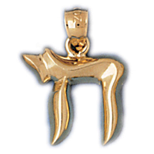 14K GOLD JEWISH CHARM - CHAI #9102