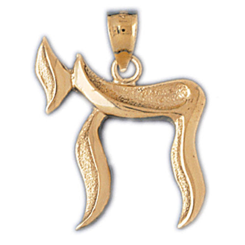 14K GOLD JEWISH CHARM - CHAI #9103