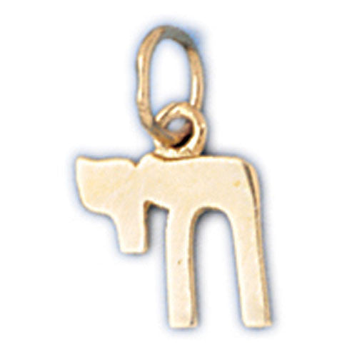 14K GOLD JEWISH CHARM - CHAI #9108