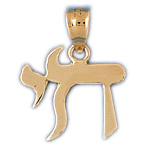 14K GOLD JEWISH CHARM - CHAI #9109