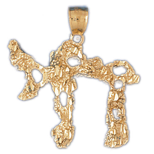 14K GOLD JEWISH CHARM - CHAI #9117