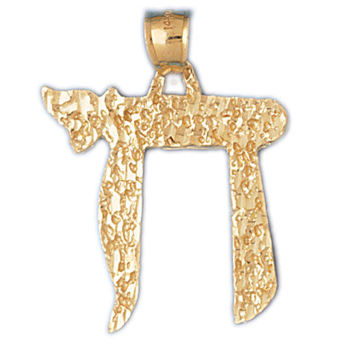 14K GOLD JEWISH CHARM - CHAI #9119