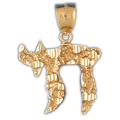 14K GOLD JEWISH CHARM - CHAI #9123