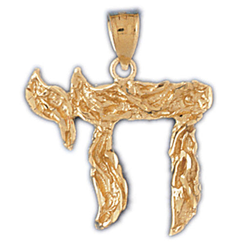 14K GOLD JEWISH CHARM - CHAI #9124