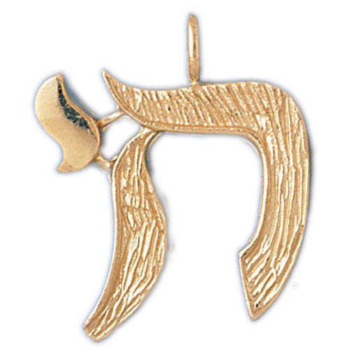 14K GOLD JEWISH CHARM - CHAI #9125