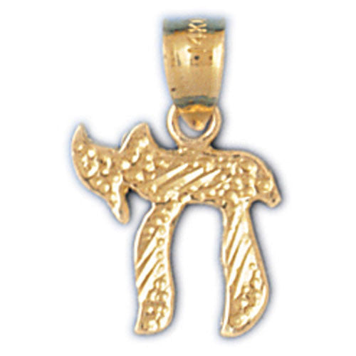 14K GOLD JEWISH CHARM - CHAI #9134