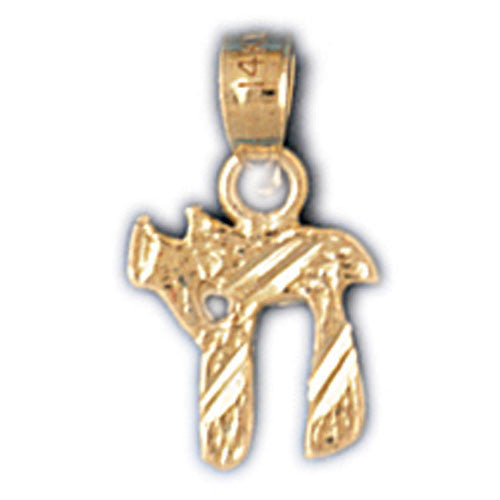 14K GOLD JEWISH CHARM - CHAI #9135