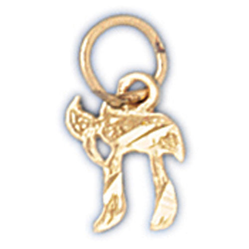 14K GOLD JEWISH CHARM - CHAI #9136