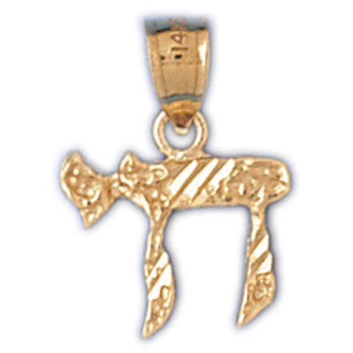 14K GOLD JEWISH CHARM - CHAI #9138