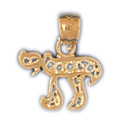 14K GOLD JEWISH CHARM - CHAI #9140