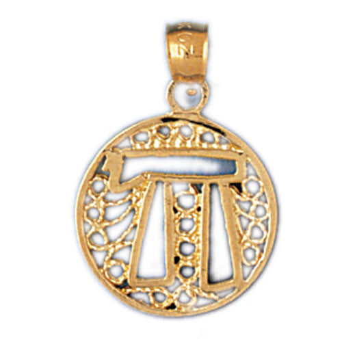 14K GOLD JEWISH CHARM - CHAI #9181