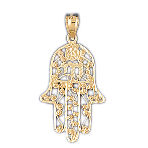 14K GOLD JEWISH CHARM - HAMSA #9046