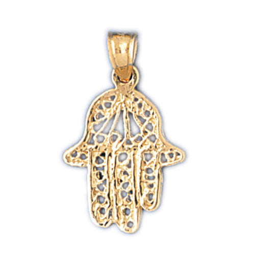 14K GOLD JEWISH CHARM - HAMSA #9050