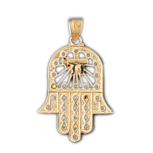 14K GOLD JEWISH CHARM - HAMSA #9052
