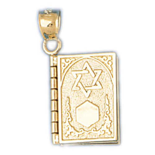 14K GOLD JEWISH CHARM - JEWISH BIBLE #9069