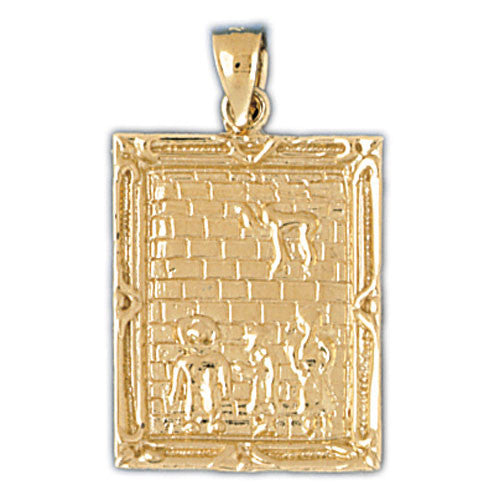 14K GOLD JEWISH CHARM - MEDAL #9070