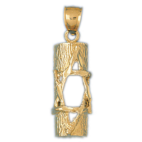 14K GOLD JEWISH CHARM - MEZUZA #9085