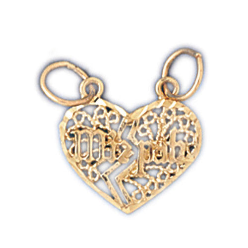 14K GOLD JEWISH CHARM - MIZPAH #9054