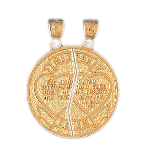 14K GOLD JEWISH CHARM - MIZPAH #9055
