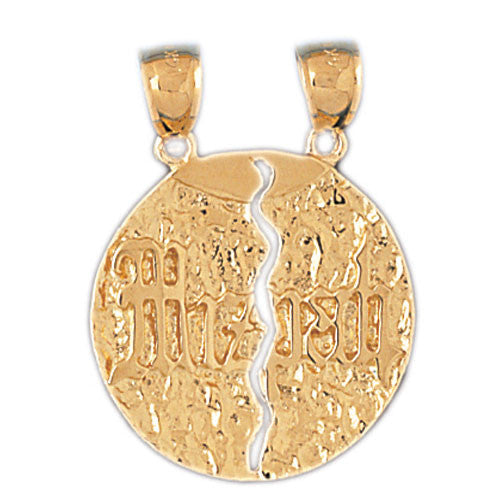 14K GOLD JEWISH CHARM - MIZPAH #9061