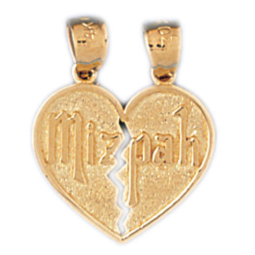14K GOLD JEWISH CHARM - MIZPAH #9067