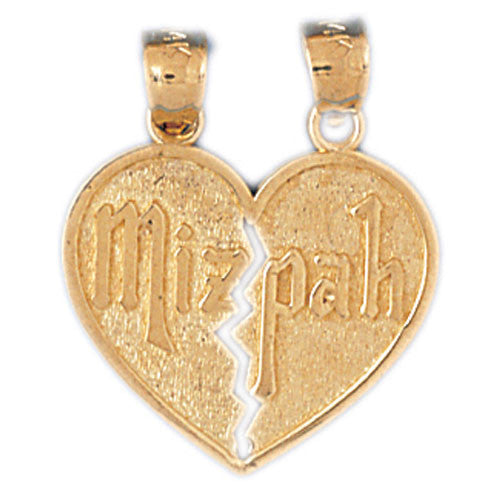 14K GOLD JEWISH CHARM - MIZPAH #9068