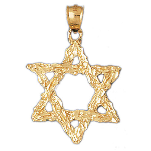 14K GOLD JEWISH CHARM - STAR OF DAVID #9148