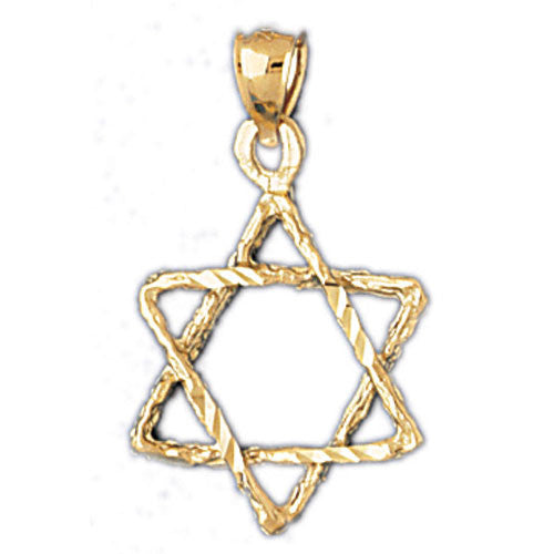 14K GOLD JEWISH CHARM - STAR OF DAVID #9153