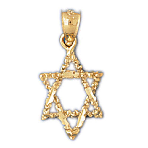 14K GOLD JEWISH CHARM - STAR OF DAVID #9154