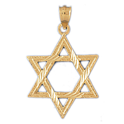 14K GOLD JEWISH CHARM - STAR OF DAVID #9159