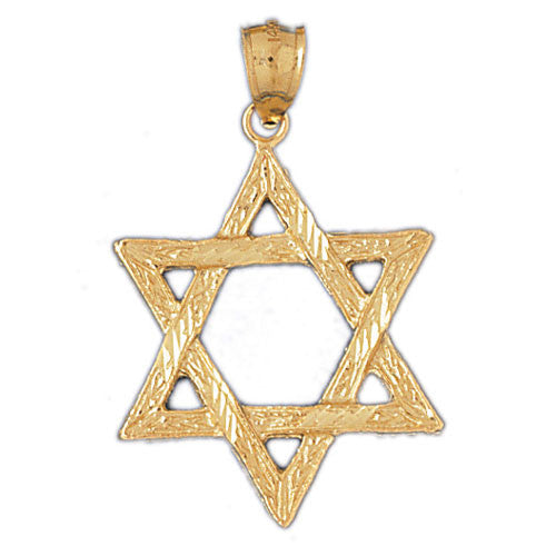 14K GOLD JEWISH CHARM - STAR OF DAVID #9160