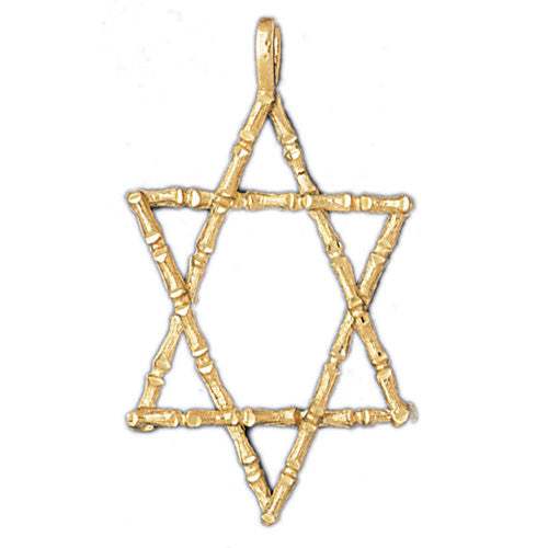 14K GOLD JEWISH CHARM - STAR OF DAVID #9161