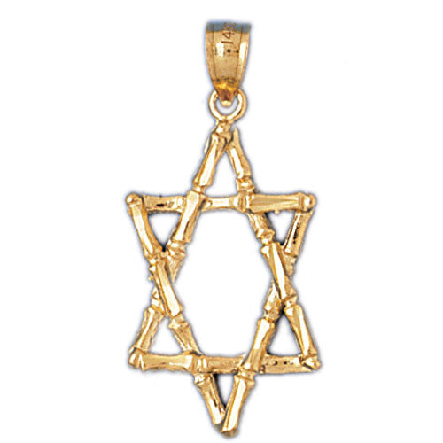 14K GOLD JEWISH CHARM - STAR OF DAVID #9162