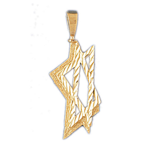 14K GOLD JEWISH CHARM - STAR OF DAVID #9164