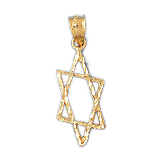 14K GOLD JEWISH CHARM - STAR OF DAVID #9165