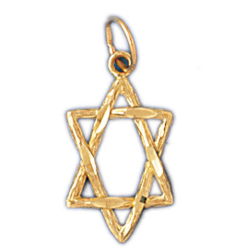 14K GOLD JEWISH CHARM - STAR OF DAVID #9166