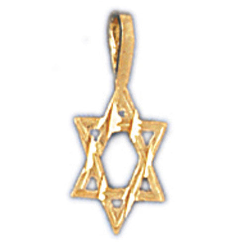 14K GOLD JEWISH CHARM - STAR OF DAVID #9167