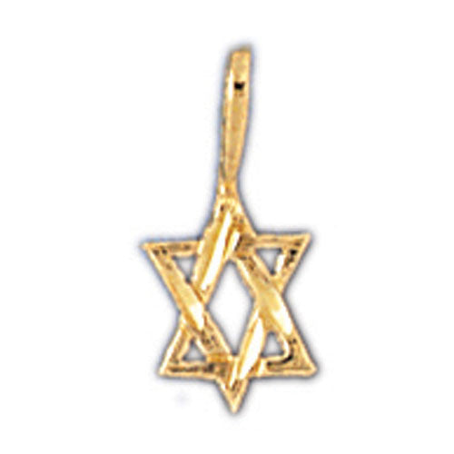 14K GOLD JEWISH CHARM - STAR OF DAVID #9168